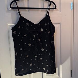 Torrid Foxy V-Neck Cinch Front Black Starry Camisole